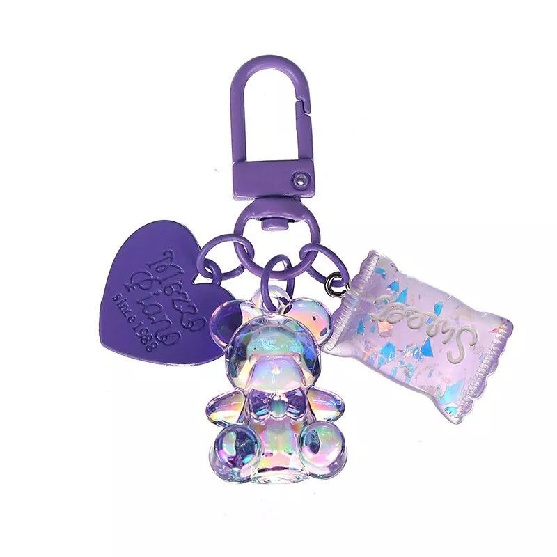 Cartoon Bling Heart Bear Animal Candy Keychain Key Ring For Friend Lovers Cute Creative Bag Car Earphone Box Key Accessories Cartoon Bling Heart Bear Animal Candy Keychain Key Ring For Friend Lovers Cute Creative Bag Car Earphone Box Key Accessories