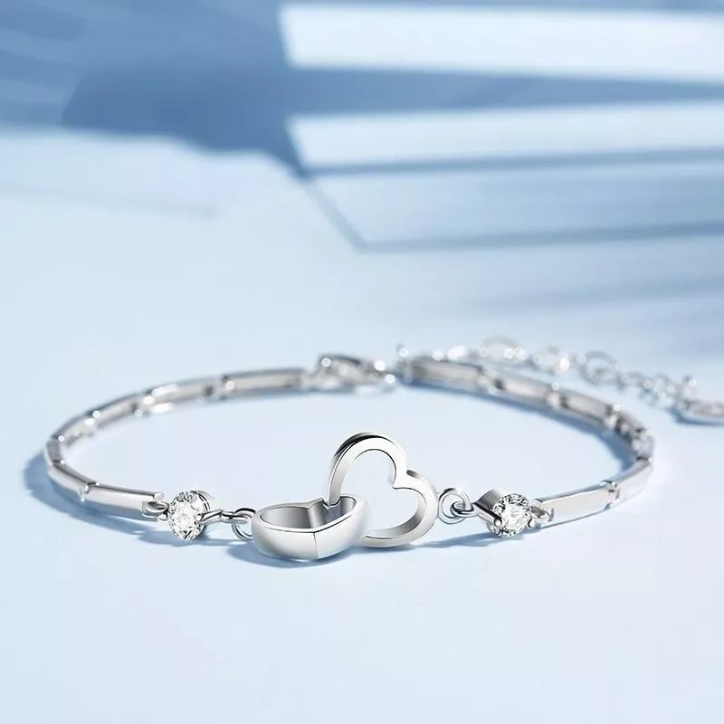 925 Sterling Silver Bracelets Bangles for Women Valentine's Days Cubic Zircon Wedding Love Heart Jewelry 925 Sterling Silver Bracelets Bangles for Women Valentine's Days Cubic Zircon Wedding Love Heart Jewelry