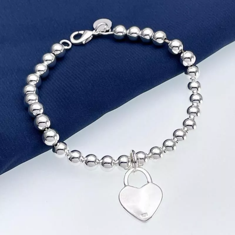 Street wild 925 sterling Silver charms Heart Pendant Bracelets for Women Fashion party wedding Original jewelry Holiday gifts Street wild 925 sterling Silver charms Heart Pendant Bracelets for Women Fashion party wedding Original jewelry Holiday gifts